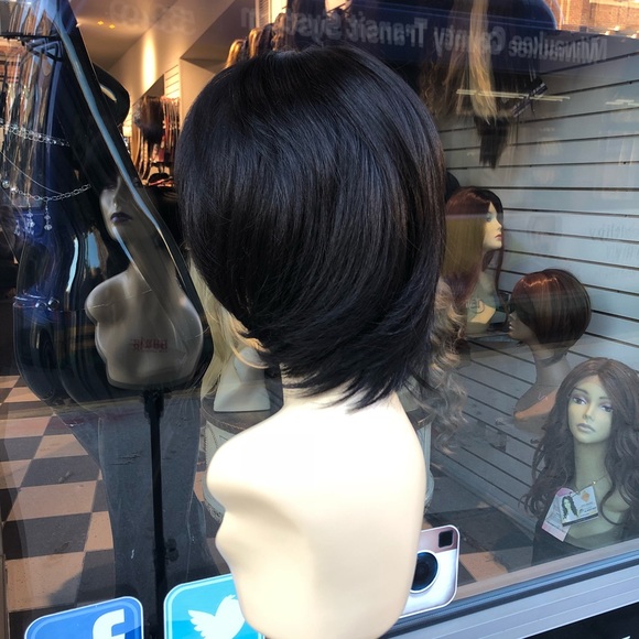 Wig black bob Alopecia Hairloss Fulllace New Wig - Picture 7 of 8